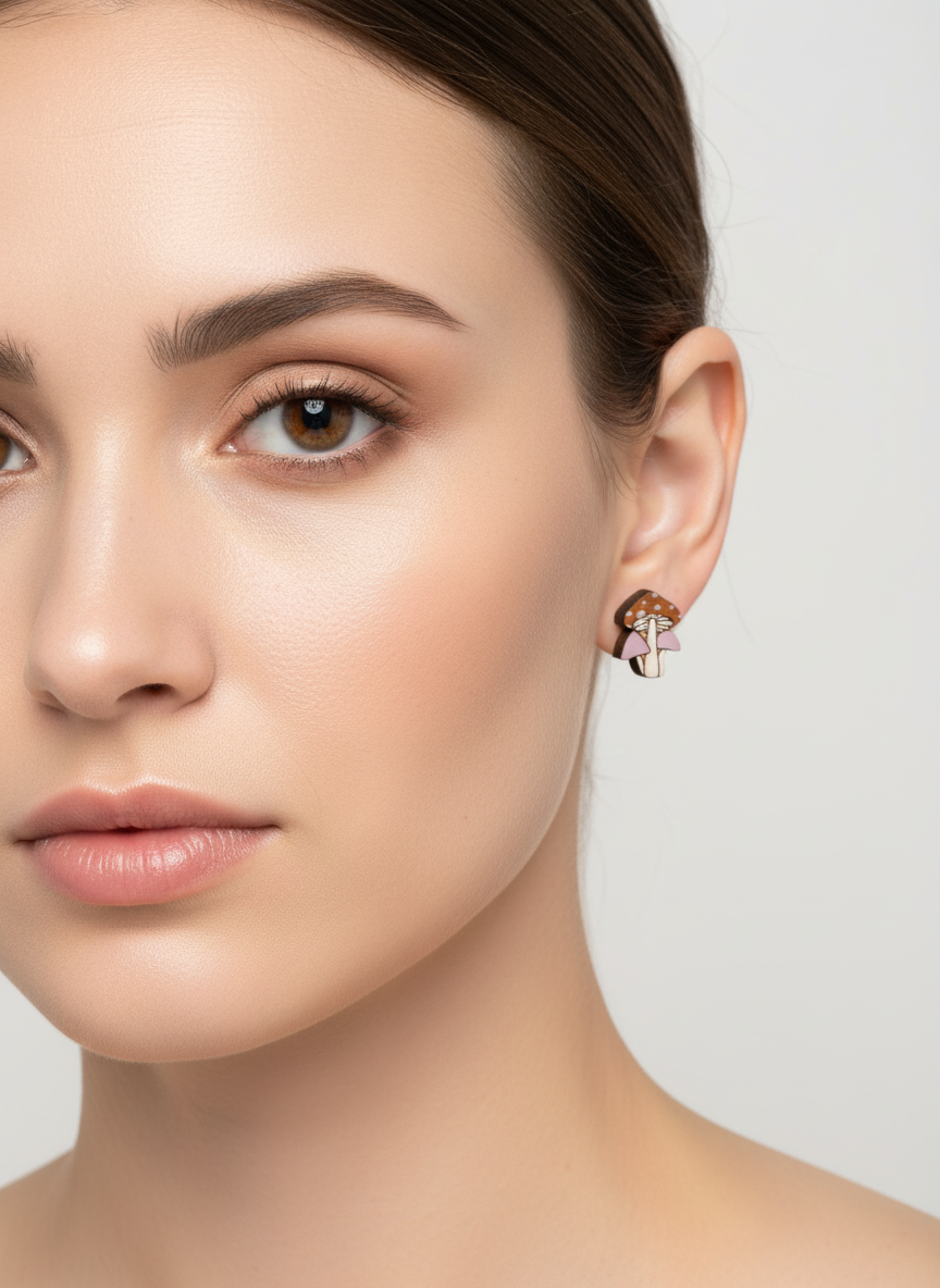 Mushroom Stud Earrings – Sick Chick (Revelstoke, BC)