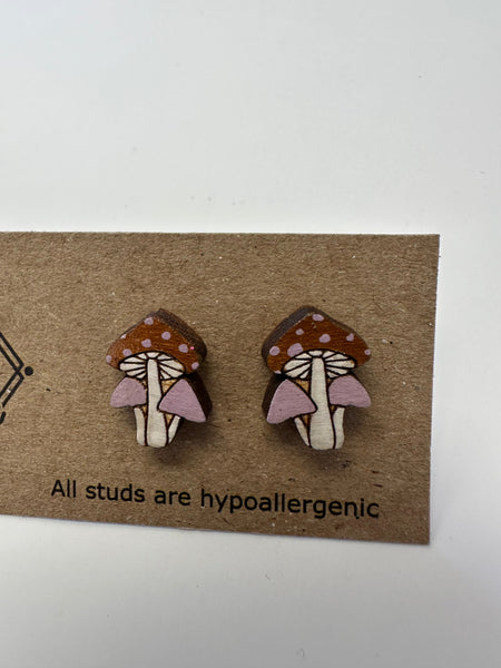 Mushroom Stud Earrings – Sick Chick (Revelstoke, BC)