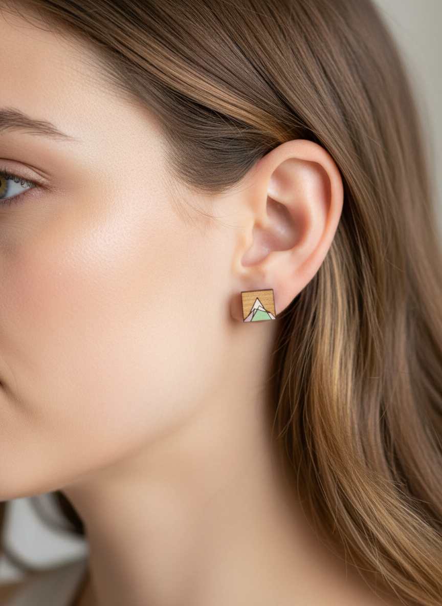 Mountain Stud Earrings – Sick Chick (Revelstoke, BC)