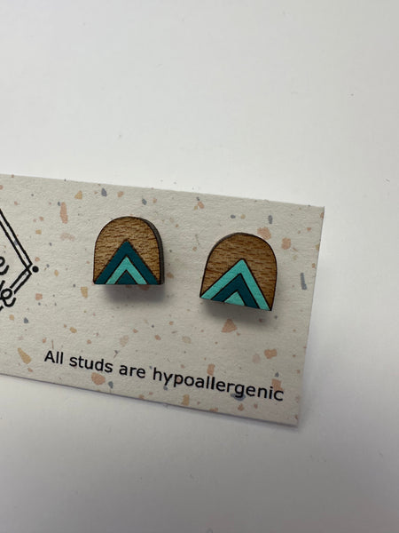 Geometric Chevron Stud Earrings – Sick Chick (Revelstoke, BC)