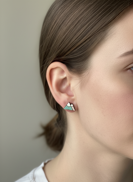 Mountain & Hiking Boot Stud Earrings – Sick Chick (Revelstoke, BC)