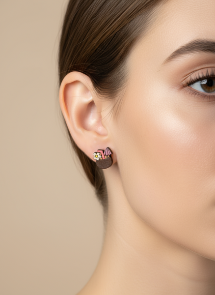 Tropical Coconut Drink Stud Earrings – Sick Chick (Revelstoke, BC)