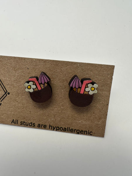 Tropical Coconut Drink Stud Earrings – Sick Chick (Revelstoke, BC)