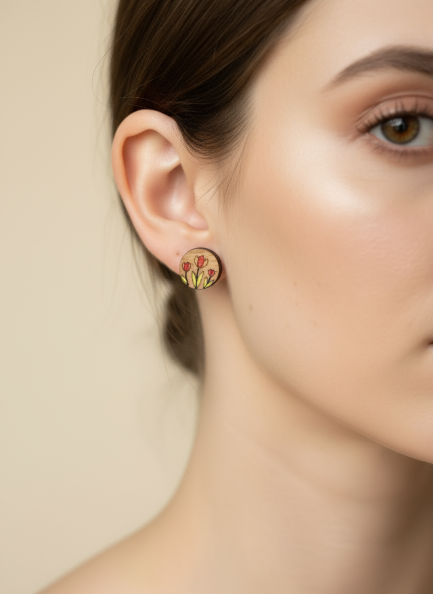 Tulip Garden Stud Earrings – Sick Chick (Revelstoke, BC)