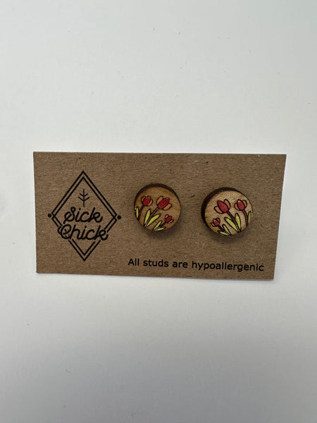 Tulip Garden Stud Earrings – Sick Chick (Revelstoke, BC)