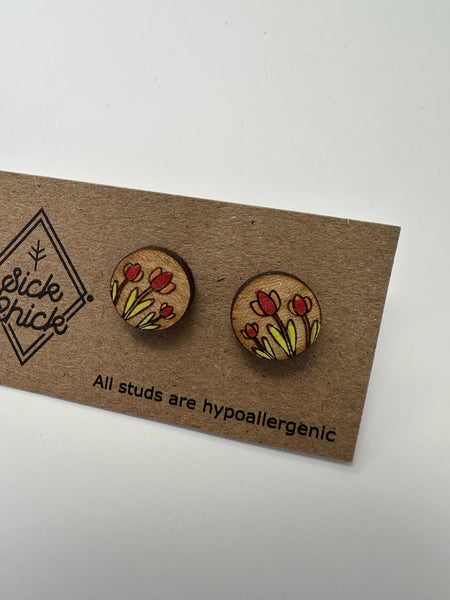 Tulip Garden Stud Earrings – Sick Chick (Revelstoke, BC)