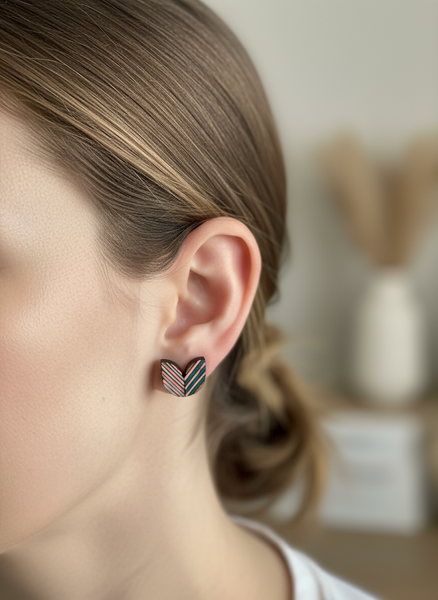Striped Petal Stud Earrings – Sick Chick (Revelstoke, BC)