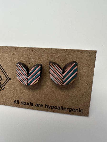 Striped Petal Stud Earrings – Sick Chick (Revelstoke, BC)