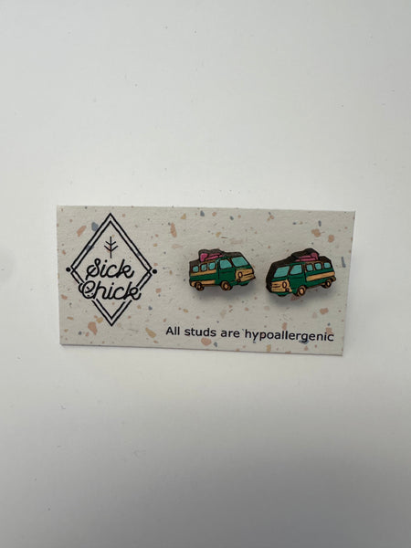 Road Trip Van Stud Earrings – Sick Chick (Revelstoke, BC)