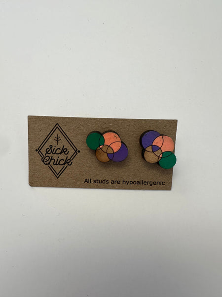 Retro Color Wheel Stud Earrings – Sick Chick (Revelstoke, BC)