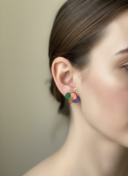 Retro Color Wheel Stud Earrings – Sick Chick (Revelstoke, BC)