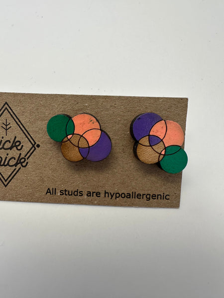 Retro Color Wheel Stud Earrings – Sick Chick (Revelstoke, BC)