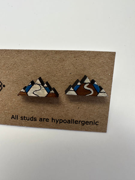Alpine Peaks Stud Earrings – Sick Chick (Revelstoke, BC)