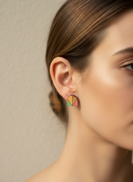 Retro Geo Stud Earrings – Sick Chick (Revelstoke, BC)