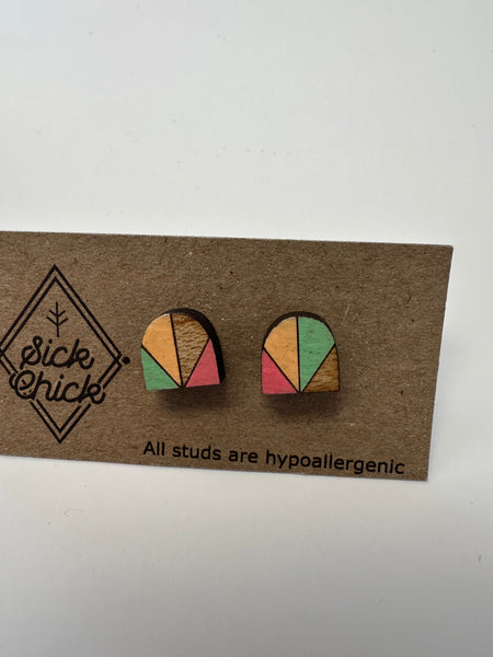 Retro Geo Stud Earrings – Sick Chick (Revelstoke, BC)