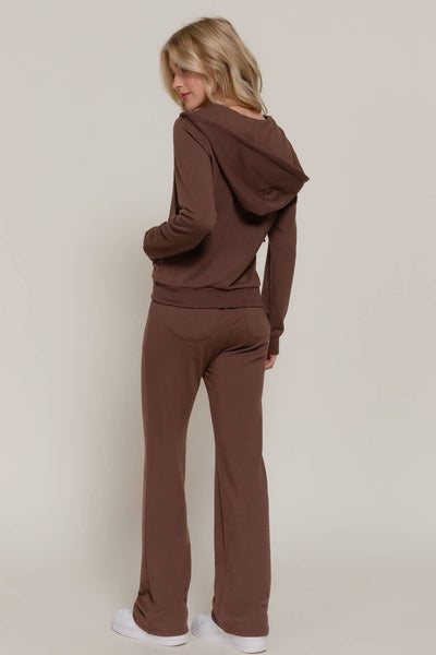 Chestnut Supersoft Draw String Wide Leg Comfy Pants