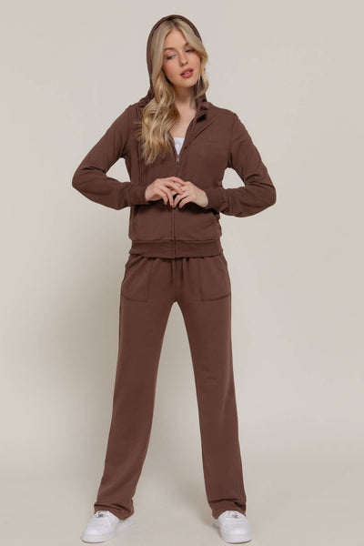 Chestnut Supersoft Draw String Wide Leg Comfy Pants