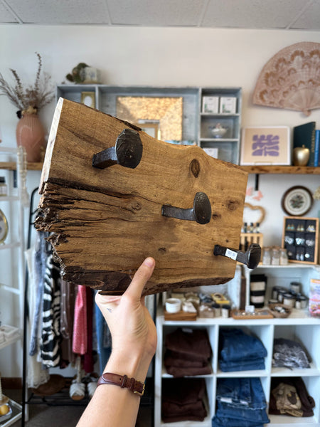 Papa’s Rustic Three-Hook Wall Rack
