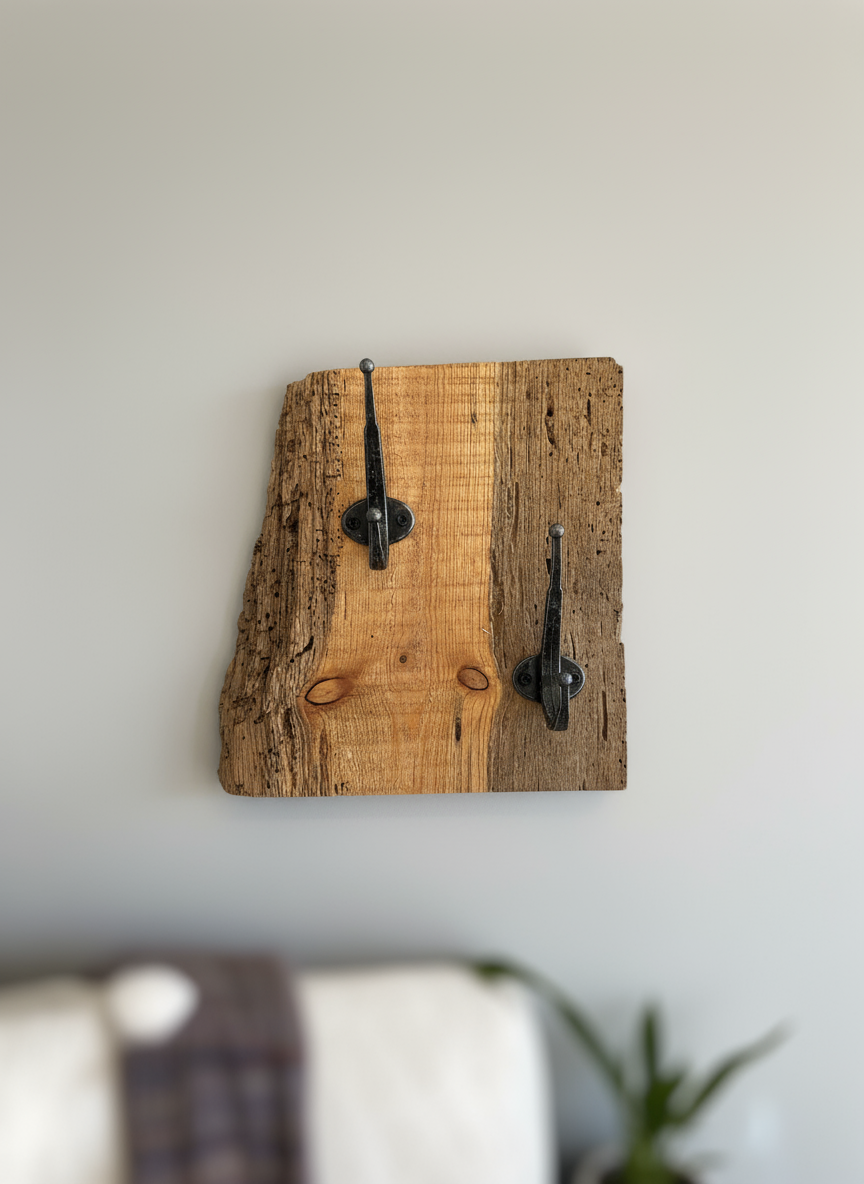 Papa’s Barnwood Double Hook Rack
