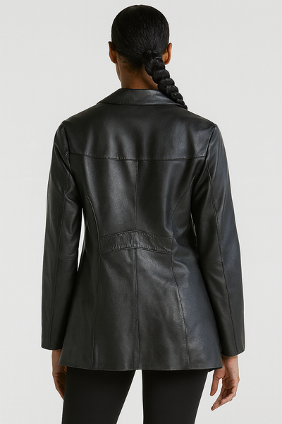 Genuine Leather Blazer Jacket