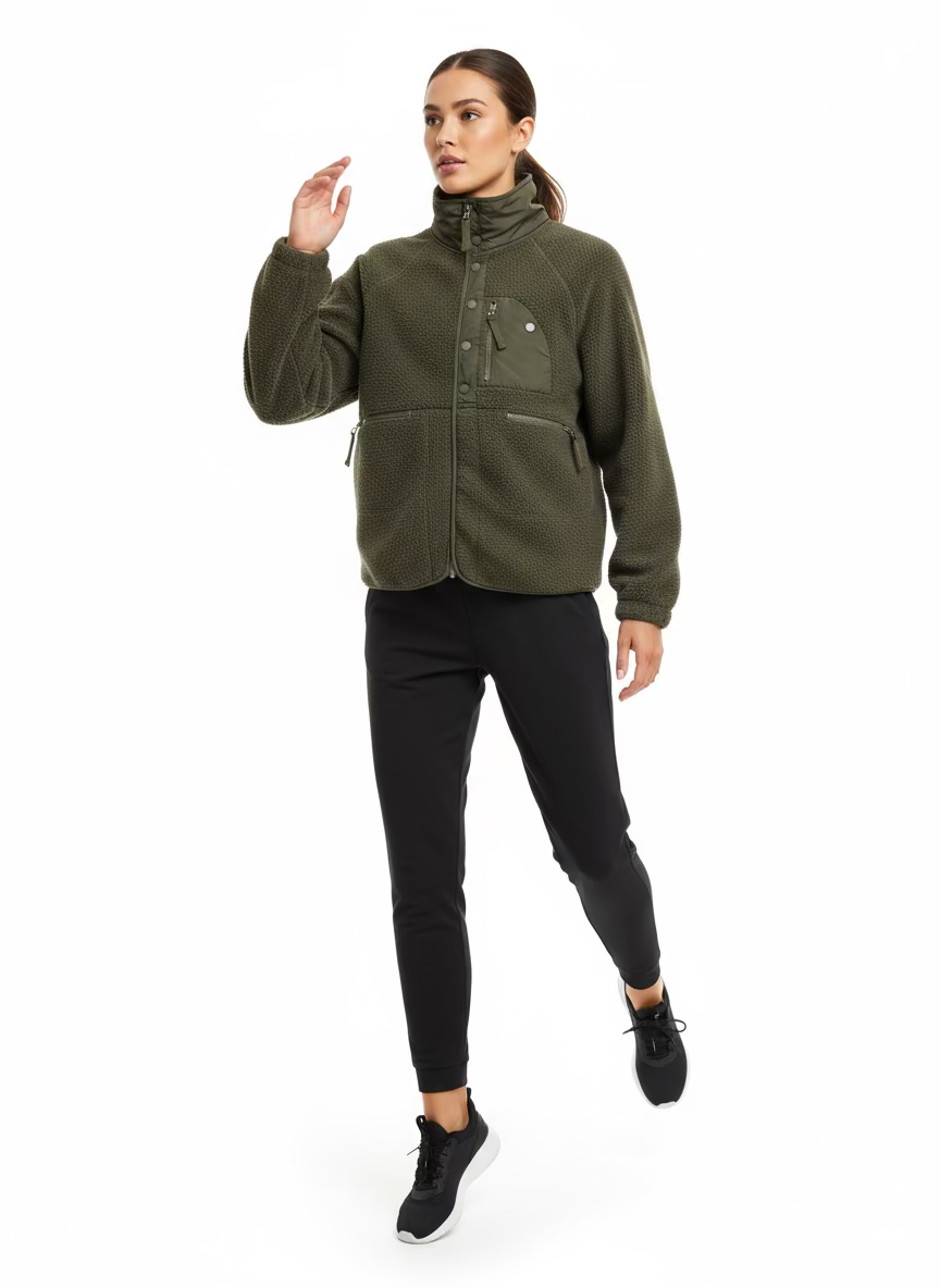 Kootenay Olive Fleece Utility Jacket | Size Medium