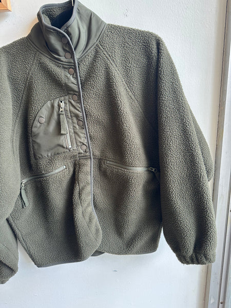 Kootenay Olive Fleece Utility Jacket | Size Medium