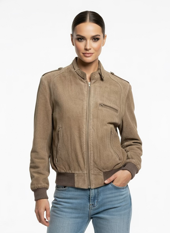 Vintage Suede Bomber Jacket – Jonathan Christopher | Size Medium