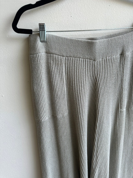 By Together Ribbed Knit Wide-Leg Pants – Size Large