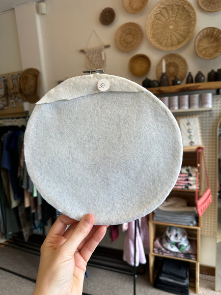 Handmade Embroidered Indigo Wall Art