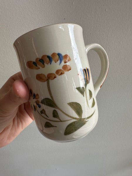 Vintage Cream + Floral Set of 4 Coffee Mugs