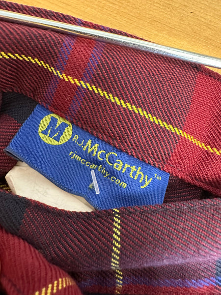 Vintage 80s Navy Red McCarthy Plaid Mini Skirt