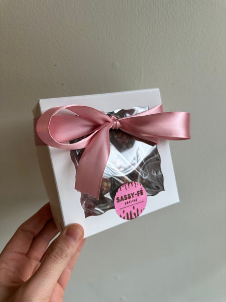 Sassy Fe Hand Crafted Belgian Milk Chocolate with Salted Caramel