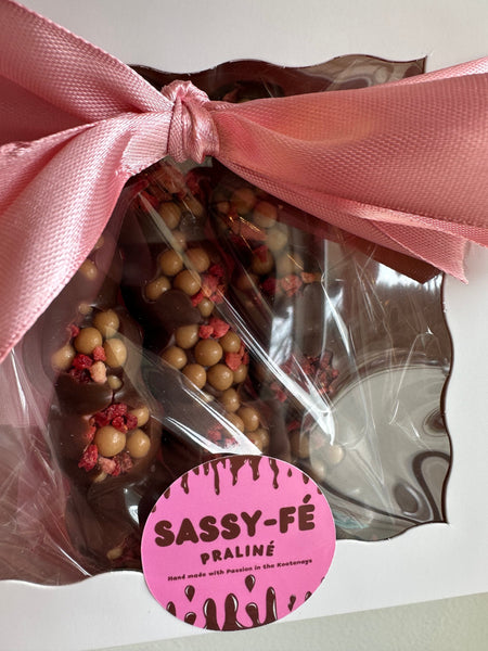 Sassy Fe Hand Crafted Belgian Milk Chocolate with Salted Caramel