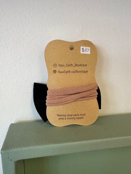 Raw Earth Taupe Baby Bow Headband