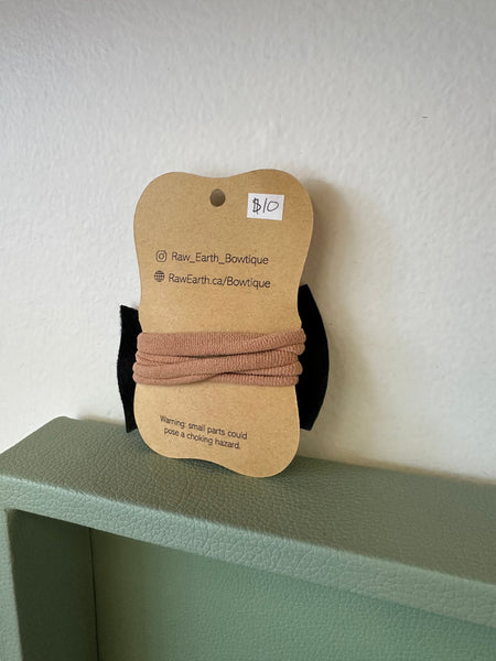 Raw Earth Taupe Baby Bow Headband