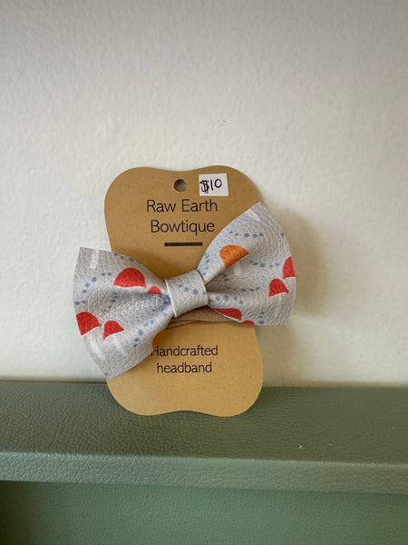 Raw Earth Bowtique Mushrooms Baby Bow Headband