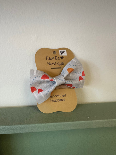Raw Earth Bowtique Mushrooms Baby Bow Headband