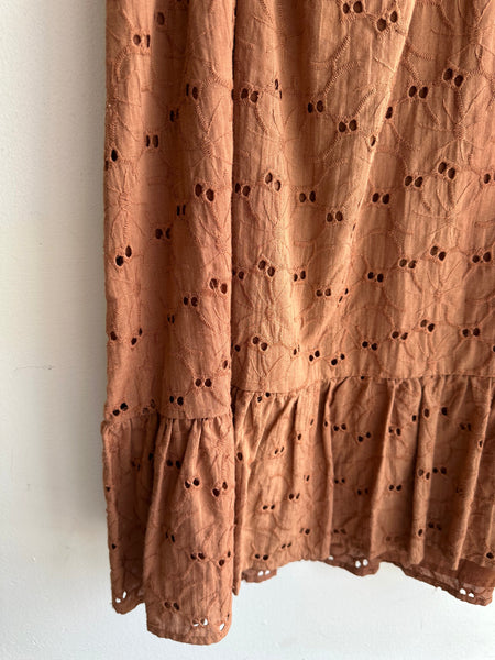 Rustic Charm Puff Sleeve Dress | Size Small