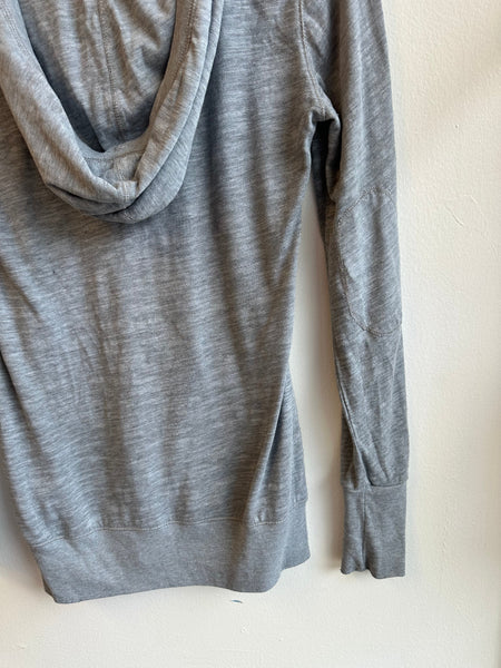 Moonrise Hand Stamped Grey Hooded Long Sleeve | Size small