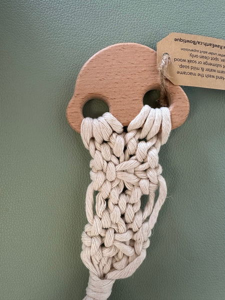 Raw Earth Handmade Rainbow Wooden Macrame Teether