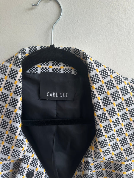 Carlisle Designer Checkered Crop Jacket | Size 2