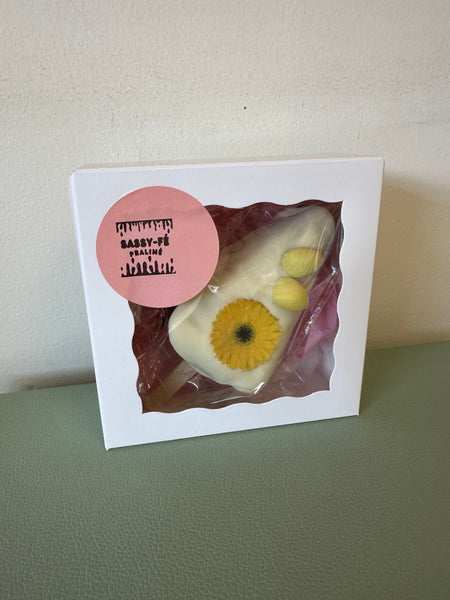 Sassy Fe Sorry Grandma Fudge Tarts Yellow with Edible Flowers