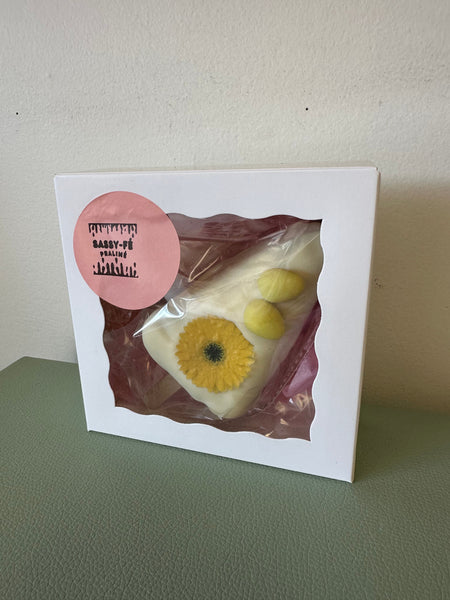 Sassy Fe Sorry Grandma Fudge Tarts Yellow with Edible Flowers
