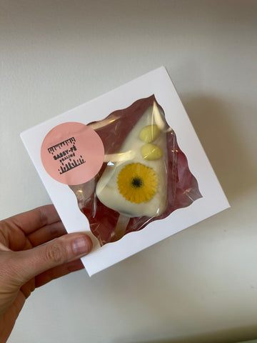 Sassy Fe Sorry Grandma Fudge Tarts Yellow with Edible Flowers