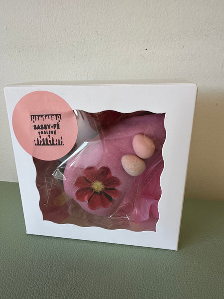 Sassy Fe Sorry Grandma Fudge Tarts Pink with Edible Flowers