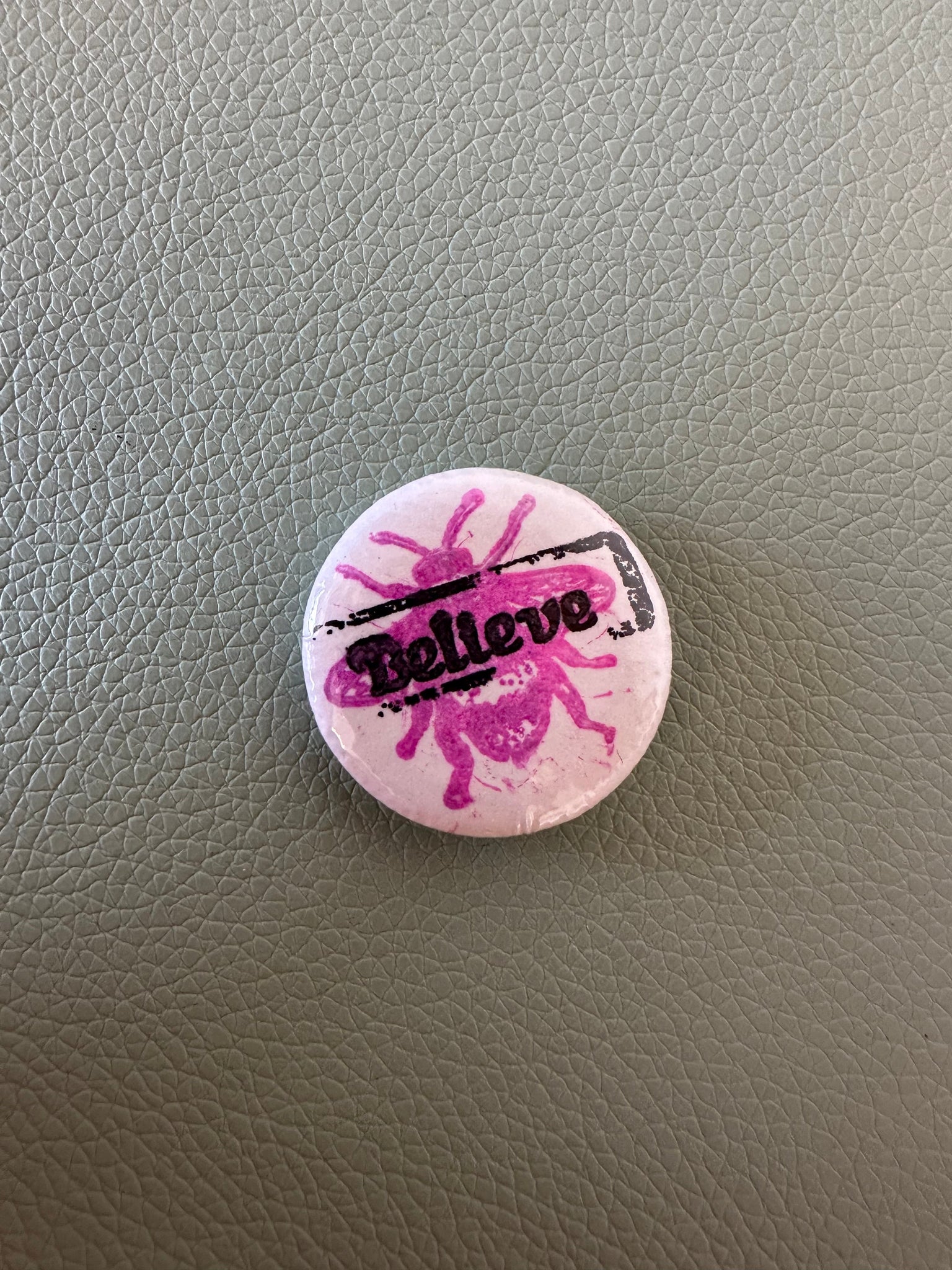 Nicole Heely Pink Bumble Bee Believe Pin