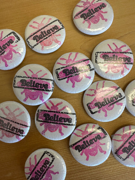 Nicole Heely Pink Bumble Bee Believe Pin