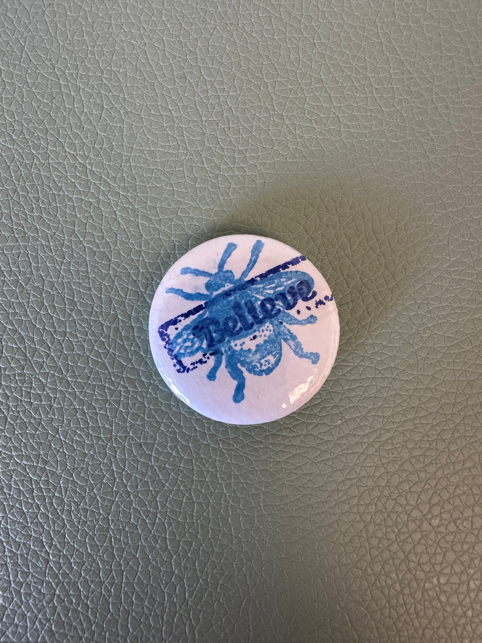 Nicole Heely Blue Bumble Bee Believe Pin