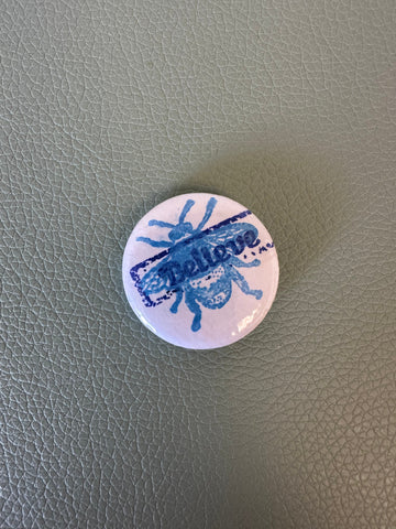 Nicole Heely Blue Bumble Bee Believe Pin