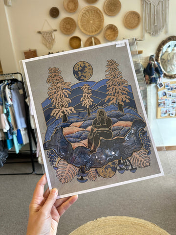 Kimboho Art Print Moontime Goddess 14” x 11”